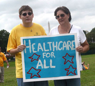 Healthcare For All Sign at the 2011 My Medicaid Matters Rally