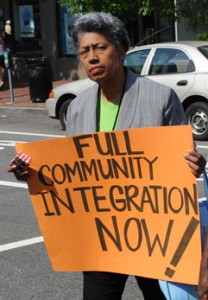 Full Community Integration Now 2009 protest sign