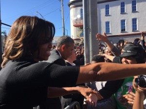 President and Michelle Obama Shake Hands with the Crowd in Selma AL