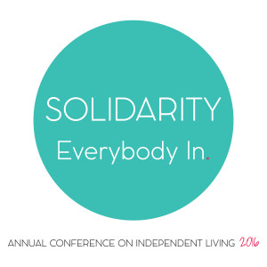 Logo - Solidarity - Everybody In - Annual Conference on Independent Living 2016