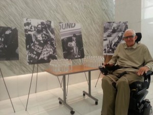 David Burds at a photo exhibit on the disability rights movement
