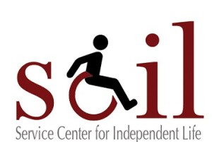 SCIL Logo - Service Center for Independent Life (features the universal symbol of accessibility)