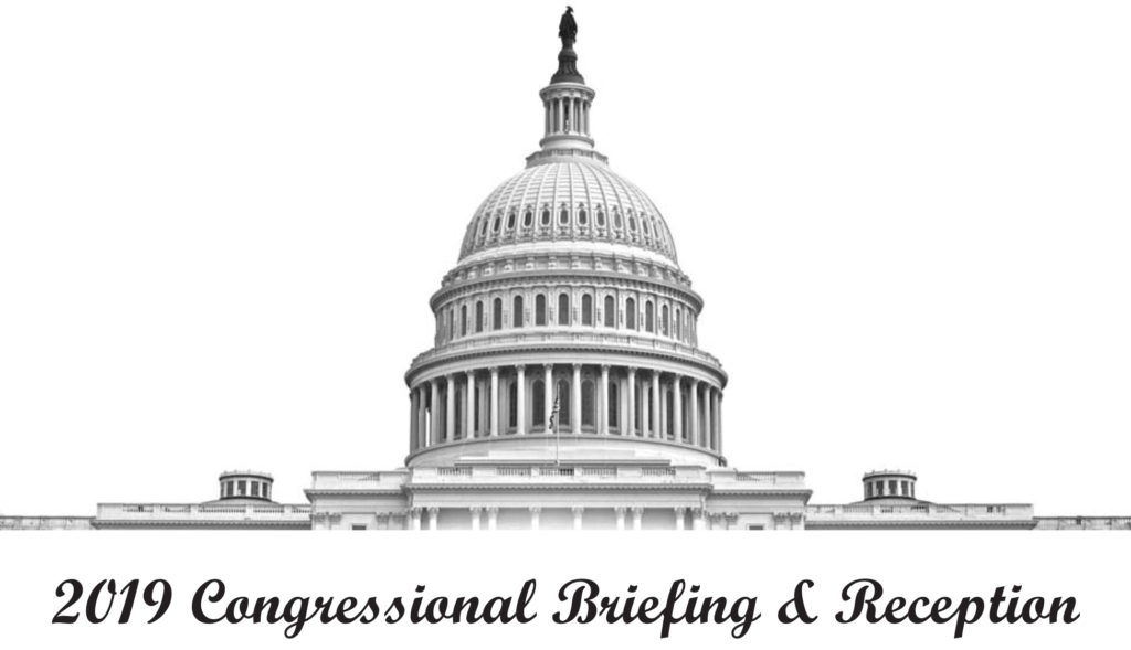 2019 Congressional Briefing and Reception Logo features a drawing of the Capitol Rotunda